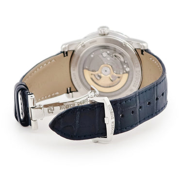 腕時計 ロジェデュブイ ROGER DUBUIS エクスカリバー42 DBEX0535 自動巻き メンズ スモセコ デイト 青 ブルー ローマン シースルーバック