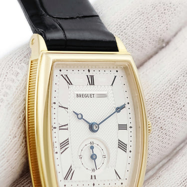 腕時計 ブレゲ BREGUET ヘリテージ トノーカンブレ 8670BA/12/964 自動巻き レディース K18YG無垢 ローマン スモールセコンド