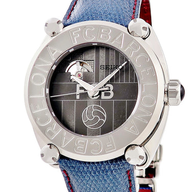 腕時計 セイコー SEIKO ガランテ FCバルセロナ リミテッドエディション SBLL021 8L38-00H0 自動巻き メンズ グレー サッカー バルサ