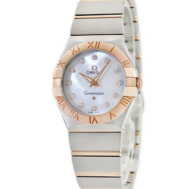 腕時計 オメガ OMEGA コンステレーション ブラッシュクォーツ 123.20.27.60.55.001 クオーツ レディース K18RG×SS 純正ダイヤ