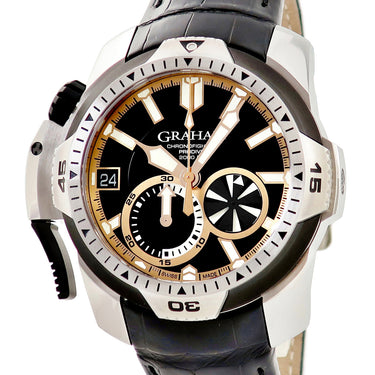 腕時計 グラハム GRAHAM クロノファイター プロダイブ 2CDAV.B04A 自動巻き メンズ ブラック 10時位置リューズ 逆回転防止ベゼル