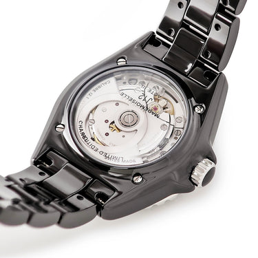 腕時計 シャネル CHANEL J12 マドモアゼル ラ パウザ 38mm H7609 自動巻き メンズ 新品同様 ブラック 黒 アラビア ココシャネル