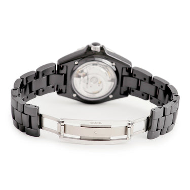 腕時計 シャネル CHANEL J12 マドモアゼル ラ パウザ 38mm H7609 自動巻き メンズ 新品同様 ブラック 黒 アラビア ココシャネル