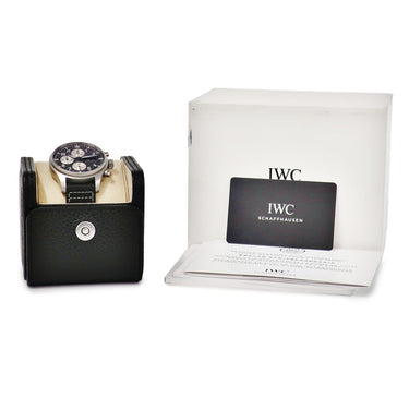 腕時計 IWC IWC パイロットウォッチ クロノグラフ AMG IW377903 自動巻き メンズ 新品同様 ブラック グレー デイデイト