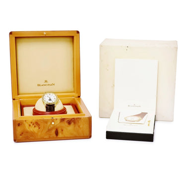 腕時計 ブランパン BLANCPAIN レマン トリプルカレンダー ムーンフェイズ 2763-1418A-53B 自動巻き メンズ K18YG無垢 白 ラウンド