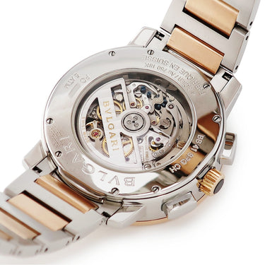 腕時計 ブルガリ BVLGARI ブルガリブルガリ クロノグラフ BB41SPGCH 自動巻き メンズ K18PG×SS コンビ ブラック 黒 デイト