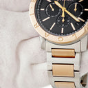 腕時計 ブルガリ BVLGARI ブルガリブルガリ クロノグラフ BB41SPGCH 自動巻き メンズ K18PG×SS コンビ ブラック 黒 デイト