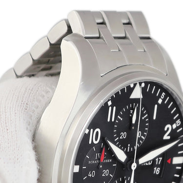 腕時計 IWC IWC パイロットウォッチ クロノグラフ IW377704 自動巻き メンズ ブラック デイデイト スモセコ アラビア ラウンド