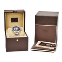 腕時計 ルイヴィトン LOUIS VUITTON タンブール ワールドタイマー Q1055A 自動巻き メンズ デイト GMT ブルー 地球