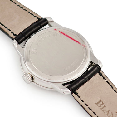 腕時計 ブランパン BLANCPAIN ニュークラシック パワーリザーブ 1106-1130-55 手巻き メンズ ブラック デイト スモセコ アラビア 夜光