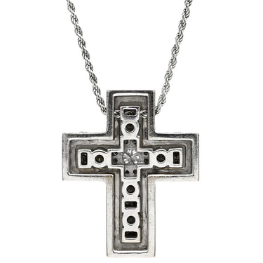 ダミアーニ DAMIANI ベルエポック M 90周年記念 20059661 ホワイトゴールド K18WG ダイヤモンド ネックレス ダイヤモンド 750 WG クロス 十字架 側面ダイヤ