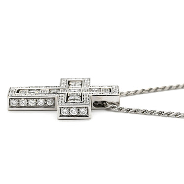 ダミアーニ DAMIANI ベルエポック M 90周年記念 20059661 ホワイトゴールド K18WG ダイヤモンド ネックレス ダイヤモンド 750 WG クロス 十字架 側面ダイヤ