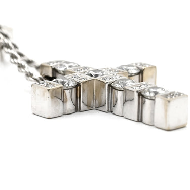ダミアーニ DAMIANI ベルエポック M 90周年記念 20059661 ホワイトゴールド K18WG ダイヤモンド ネックレス ダイヤモンド 750 WG クロス 十字架 側面ダイヤ