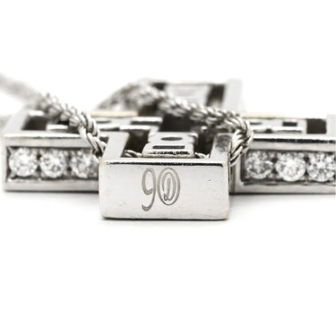 ダミアーニ DAMIANI ベルエポック M 90周年記念 20059661 ホワイトゴールド K18WG ダイヤモンド ネックレス ダイヤモンド 750 WG クロス 十字架 側面ダイヤ