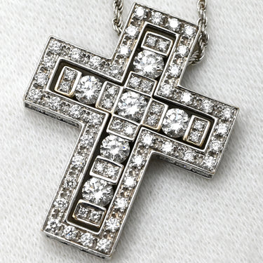ダミアーニ DAMIANI ベルエポック M 90周年記念 20059661 ホワイトゴールド K18WG ダイヤモンド ネックレス ダイヤモンド 750 WG クロス 十字架 側面ダイヤ