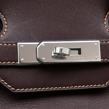 エルメス HERMES バーキン35 ブラウン系 ヴォーガリパ ハンドバッグ シルバー金具 茶 スターマーク