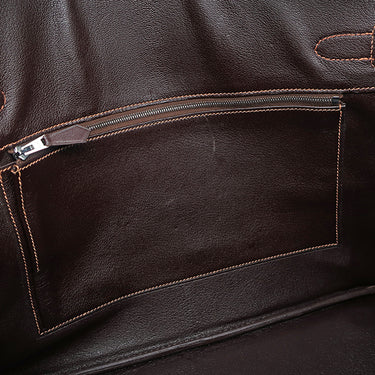 エルメス HERMES バーキン35 ブラウン系 ヴォーガリパ ハンドバッグ シルバー金具 茶 スターマーク