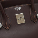 エルメス HERMES バーキン35 ブラウン系 ヴォーガリパ ハンドバッグ シルバー金具 茶 スターマーク