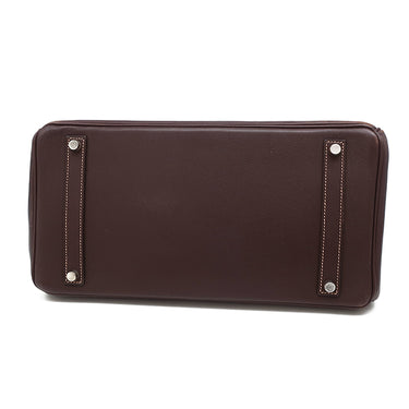 エルメス HERMES バーキン35 ブラウン系 ヴォーガリパ ハンドバッグ シルバー金具 茶 スターマーク