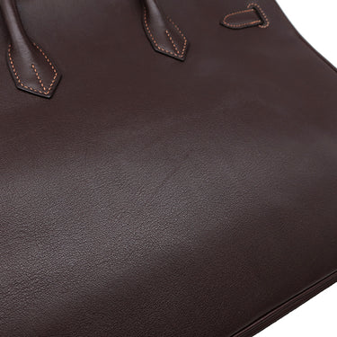 エルメス HERMES バーキン35 ブラウン系 ヴォーガリパ ハンドバッグ シルバー金具 茶 スターマーク