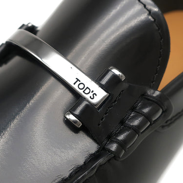 トッズ TODS シティ ゴンミーノ XXM76L0JM40AKTB999 ブラック カーフ 7 モカシン シルバー金具 黒 革靴 スリッポン