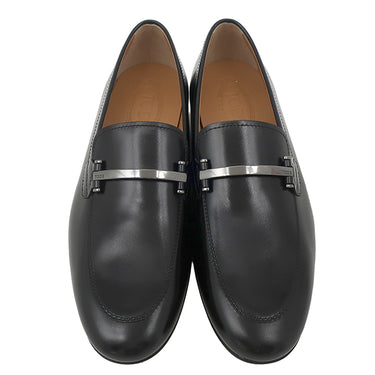 トッズ TODS ロゴ メタル XXM38K0JF20MG2B999 ブラック カーフ 7 ローファー シルバー金具 黒 革靴