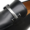 トッズ TODS ロゴ メタル XXM38K0JF20MG2B999 ブラック カーフ 7 ローファー シルバー金具 黒 革靴