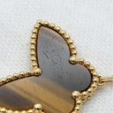 ヴァンクリーフアーペル Van Cleef & Arpels ラッキー アルハンブラ 4モチーフ VCARD79600 イエローゴールドXマルチカラー K18YG マラカイト マザーオブパール タイガーズアイ カーネリアン ブレスレット 赤 白 緑 茶 マルチストーン 18K 18金 750YG