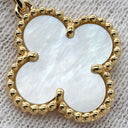 ヴァンクリーフアーペル Van Cleef & Arpels ラッキー アルハンブラ 4モチーフ VCARD79600 イエローゴールドXマルチカラー K18YG マラカイト マザーオブパール タイガーズアイ カーネリアン ブレスレット 赤 白 緑 茶 マルチストーン 18K 18金 750YG