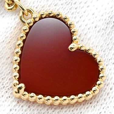 ヴァンクリーフアーペル Van Cleef & Arpels ラッキー アルハンブラ 4モチーフ VCARD79600 イエローゴールドXマルチカラー K18YG マラカイト マザーオブパール タイガーズアイ カーネリアン ブレスレット 赤 白 緑 茶 マルチストーン 18K 18金 750YG