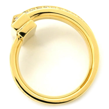 ティファニー Tiffany & Co Tワン ダイヤリング イエローゴールド K18YG ダイヤモンド リング 指輪 T&Co. Au750 18K Tコレクション 10.5号