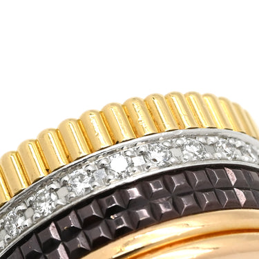 ブシュロン BOUCHERON キャトル クラシック ラージ JRG0062353 4カラー K18YG K18PG K18WG ブラウンPVD ダイヤモンド #T53 リング 指輪 ダイヤ Au750 グログラン クルドパリ ダブルゴドロン 13号