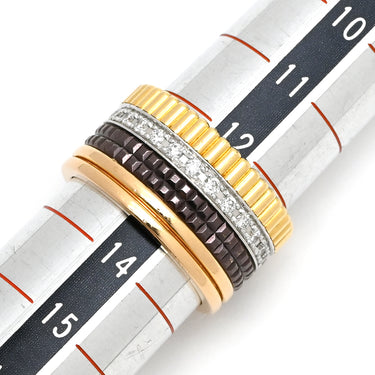 ブシュロン BOUCHERON キャトル クラシック ラージ JRG0062353 4カラー K18YG K18PG K18WG ブラウンPVD ダイヤモンド #T53 リング 指輪 ダイヤ Au750 グログラン クルドパリ ダブルゴドロン 13号