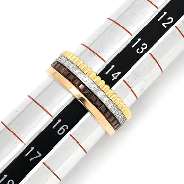 ブシュロン BOUCHERON キャトル クラシック スモール ダイヤ JRG00627 4カラー K18YG K18PG K18WG ブラウンPVD ダイヤモンド ＃55（JP15） リング 指輪 Au750 18K 18金 15号