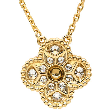 ヴァンクリーフアーペル Van Cleef & Arpels ヴィンテージアルハンブラ ペンダント VCARA45300 イエローゴールド K18YG ダイヤモンド ネックレス Van Cleef & Arpels Au750 K18 12Pダイヤ