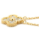 ヴァンクリーフアーペル Van Cleef & Arpels ヴィンテージアルハンブラ ペンダント VCARA45300 イエローゴールド K18YG ダイヤモンド ネックレス Van Cleef & Arpels Au750 K18 12Pダイヤ