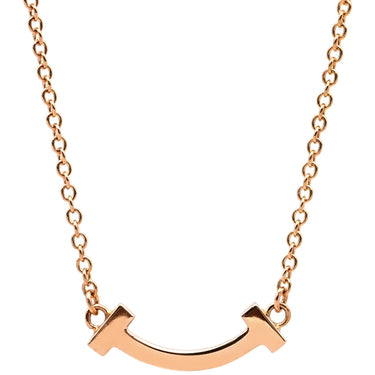 ティファニー Tiffany & Co Tスマイル ミニ ペンダント 62617721 ローズゴールド K18PG ネックレス ピンクゴールド Au750 Tiffany T smile