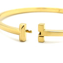 ティファニー Tiffany & Co T ワン ナロー ヒンジ バングル ミディアム イエローゴールド K18YG ブレスレット Tiffany&Co. 750 18金 YG