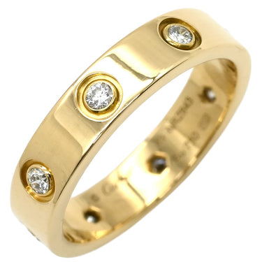 カルティエ Cartier LOVE ミニラブリング 8Pダイヤ CRB4056249 イエローゴールド K18YG ダイヤモンド #49(JP9) リング 指輪 スモールモデル 750 18K YG フルダイヤ 9号