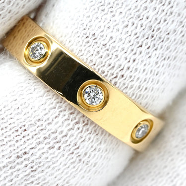 カルティエ Cartier LOVE ミニラブリング 8Pダイヤ CRB4056249 イエローゴールド K18YG ダイヤモンド #49(JP9) リング 指輪 スモールモデル 750 18K YG フルダイヤ 9号
