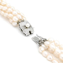 TASAKI TASAKI 淡水パール ネックレス 5連 パールホワイト×シルバー シルバー パール ネックレス タサキ シルバー オーバル 真珠 五連 5層