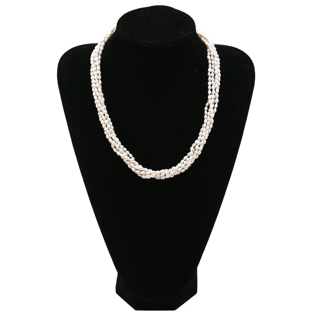 TASAKI TASAKI 淡水パール ネックレス 5連 パールホワイト×シルバー