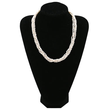 TASAKI TASAKI 淡水パール ネックレス 5連 パールホワイト×シルバー シルバー パール ネックレス タサキ シルバー オーバル 真珠 五連 5層