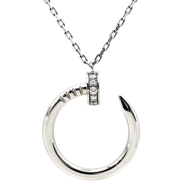 カルティエ Cartier ジュストアンクル ダイヤモンド ネックレス B7224897 ホワイトゴールド K18WG ダイヤモンド ネックレス 750WG K18 18金