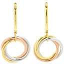 カルティエ Cartier トリニティ セミパヴェ B8301465 ホワイトゴールド×イエローゴールド×ピンクゴールド K18YG K18PG K18WG ダイヤモンド ピアス スリーカラー 3連 3重 ダイヤ K18YG×K18PG×K18WG ドロップ スイング