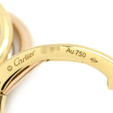 カルティエ Cartier トリニティ セミパヴェ B8301465 ホワイトゴールド×イエローゴールド×ピンクゴールド K18YG K18PG K18WG ダイヤモンド ピアス スリーカラー 3連 3重 ダイヤ K18YG×K18PG×K18WG ドロップ スイング