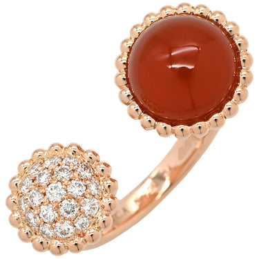 ヴァンクリーフアーペル Van Cleef & Arpels ペルレ クルール アントレ レ ドア VCARO9SV00 ローズゴールド K18PG ダイヤモンド カーネリアン #54(JP14) リング 指輪 ダイヤモンド カーネリアン 13号