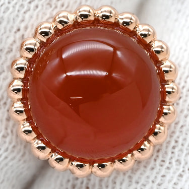 ヴァンクリーフアーペル Van Cleef & Arpels ペルレ クルール アントレ レ ドア VCARO9SV00 ローズゴールド K18PG ダイヤモンド カーネリアン #54(JP14) リング 指輪 ダイヤモンド カーネリアン 13号
