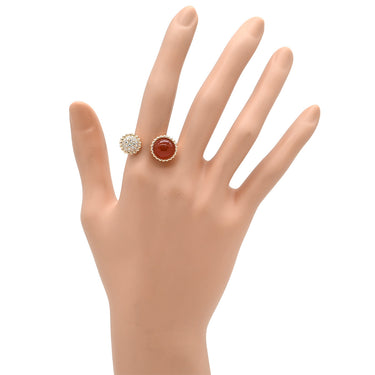 ヴァンクリーフアーペル Van Cleef & Arpels ペルレ クルール アントレ レ ドア VCARO9SV00 ローズゴールド K18PG ダイヤモンド カーネリアン #54(JP14) リング 指輪 ダイヤモンド カーネリアン 13号