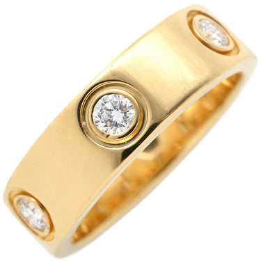 カルティエ Cartier ラブリング フルダイヤ イエローゴールド K18YG ダイヤモンド #49（JP9） リング 指輪 LOVE Ring イエローゴールド YG Au750 18K 18金 6P 6石 6粒 9.5号